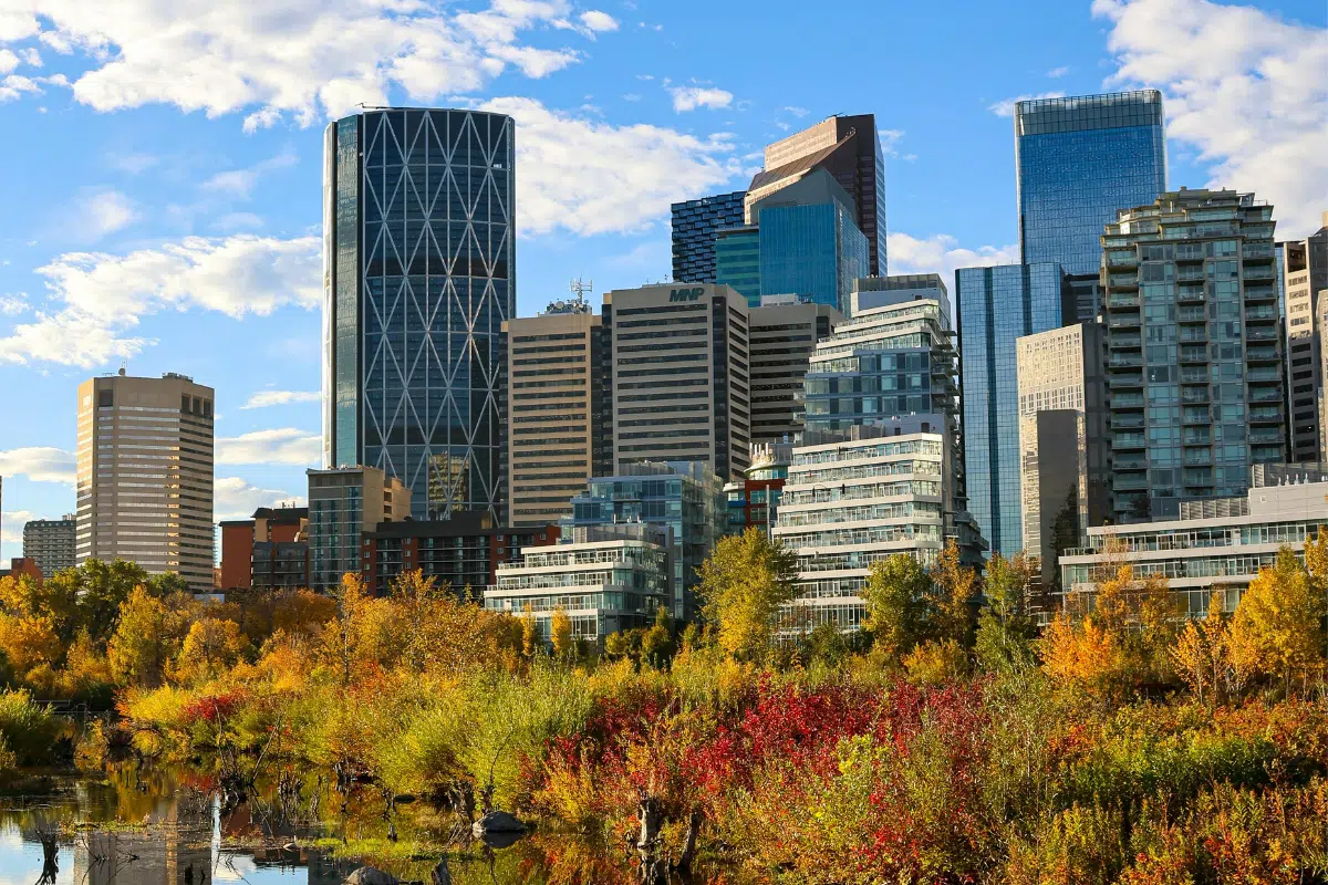 Calgary skyline representing downtown business district served by PCe Solutions managed IT services