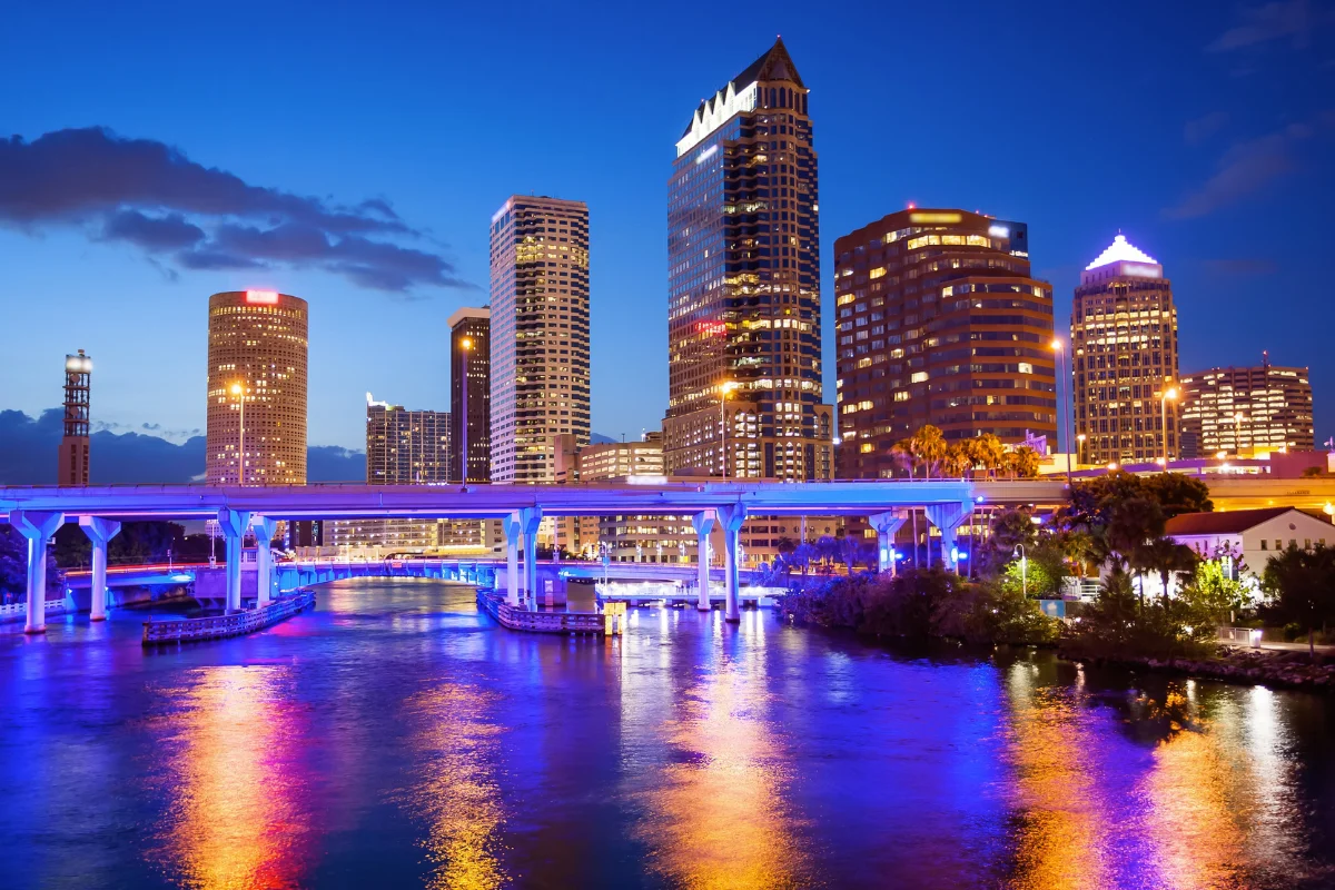 Tampa Westshore financial district representing the investment advisory and wealth management firms gaining competitive advantage through PCe Solutions Managed Intelligence AI services across Tampa Bay Florida