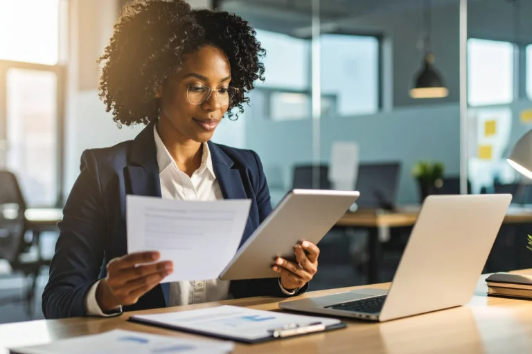 Cyber insurance Calgary business owner reviewing an insurer security questionnaire and required controls checklist representing PCe Solutions cybersecurity readiness services across Alberta
