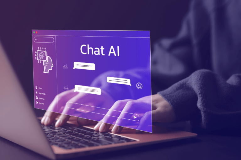AI use policy Tampa employee pasting company data into a public AI chatbot on a laptop representing shadow AI risk and PCe Solutions governance guidance across Tampa Bay Florida